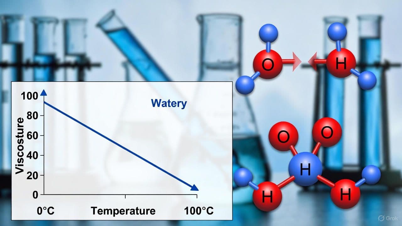 Why Water Viscosity Changes with Temperature